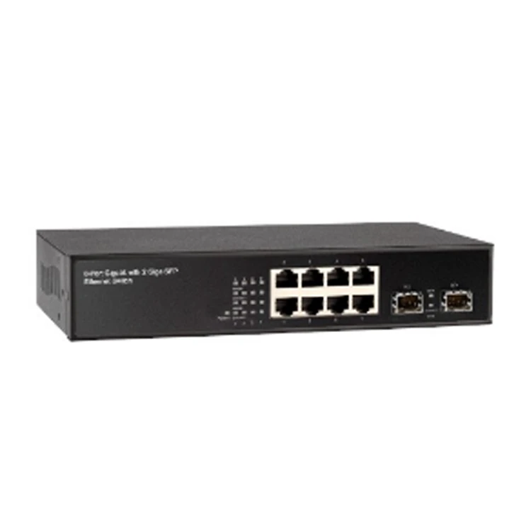 8-pordiline 10/100/1000M + 2-Port Gigabit SFPL2+ täielikult hallatav lüliti